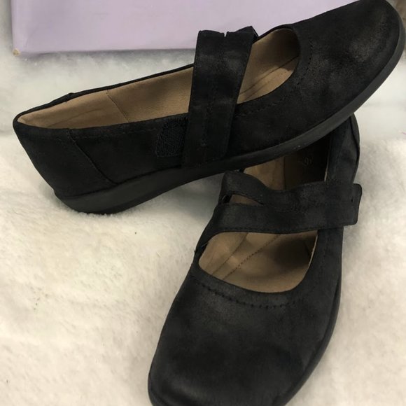 NWT Easy Spirit Aranza Black FB Strap Sandals - Picture 2 of 5